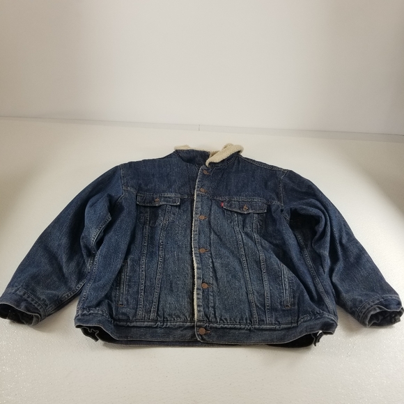 sherpa lined denim jacket big and tall